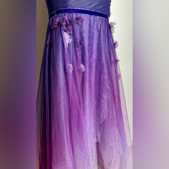 Marchesa Notte | Off The Shoulder High-Lo | Ombre Tulle Gown | Women’s 12 - Picture 3 of 10